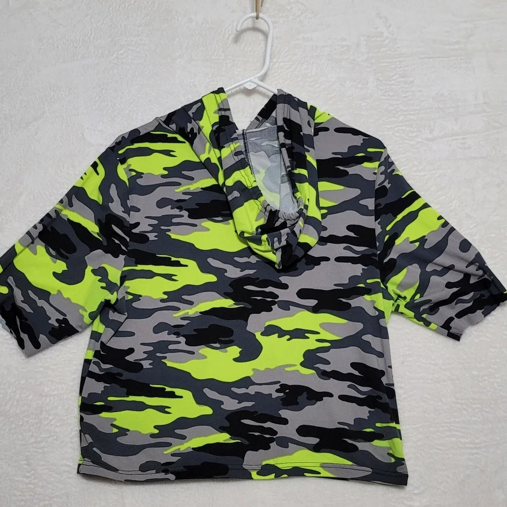 Roma Concept Boys Hoodie Size 2X Camouflage Pullover Gray/Green
